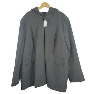 NWT Women’s Plus Size 30/32 Full Zip Gray Winter Coat London Harbor Flee…